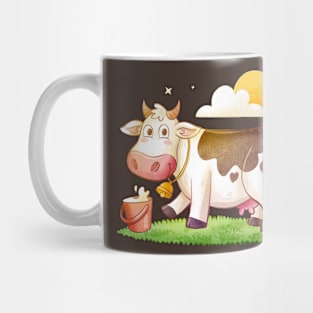 Hand Drawn Cartoon Cow Mug